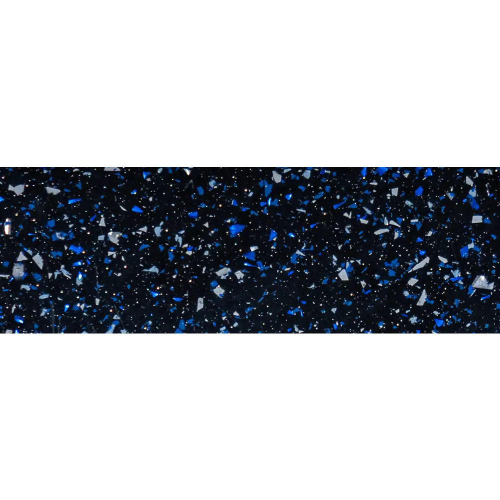 Mörkblå terrazzo med blå/vita glasbitar, Glasfiberpool Haiti 8x3,2x1,52m