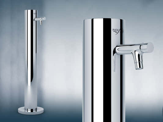 Inoxstyle Niagara Cylinder vattenpost med rund rostfri pelare