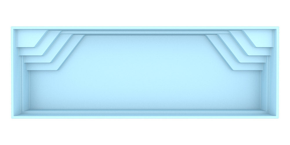 Glasfiberpool Jamaika 11,25m x 3,75m x 1,50m