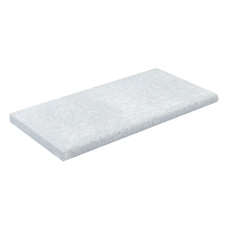 Ljusgrå rektangulär stenplatta Natura Kiruna paket med texturerad yta