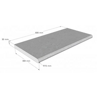 Grå betongkantsten Natura Kiruna paket 600x300x30 mm