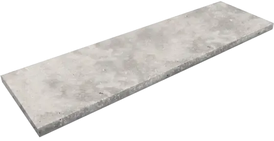 Grå texturerad sten i Natura Modena paket med rektangulär form och klart blått vatten