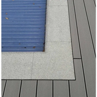 Grå texturerade komposittrallor med blå ribbad panel i Natura Napoli paket