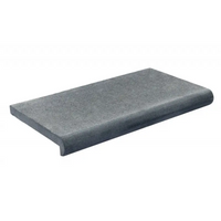 Mörkgrå texturerad betongkant med rundad profil i Natura Napoli paket