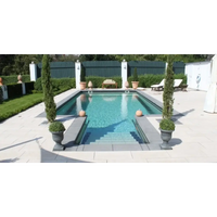 Rustica Athen paket med rektangulär pool i klart blått vatten