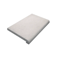 Vit rustica Nevada paket: vit texturerad rektangulär stenplatta med rundade kanter