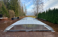 Pooltak NIVO KIT B 5×10 (klarglas, ELOX, frontdörr)