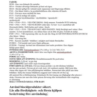 Klor Flytande 20L etikett med 13% natriumhypoklorit, flytande klor