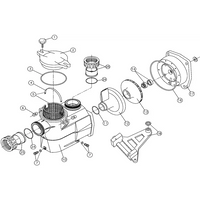 Kripsol KSE100 svart plast poolpump med metallkomponenter och gängade kopplingar