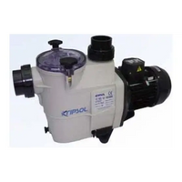 Vit Kripsol KSE100 poolpump med svart motor och transparent lock för pooltak