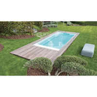 Leisurepools Encore rektangulär pool med raka linjer för smala tomter