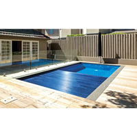 Blå invikbar pooltäckning för Leisurepools Reflection 3,8×7,92-9,92m