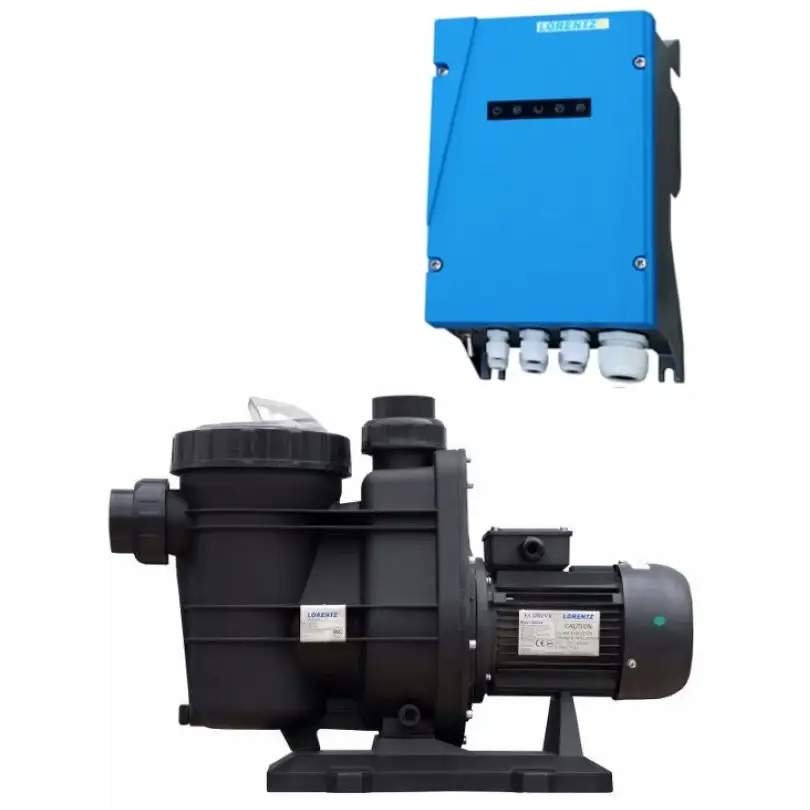 Lorentz PS2-1800 CS-37-1 svart poolpump med integrerad motor och panel