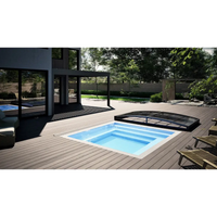 Minipool Wellness pool 2.25×2.5 m med rektangulär bassäng och trädeck