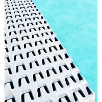 Vit Minipool Wellness pool 2,25×2,5 m: vit texturerad plastmatta med U-formade spår