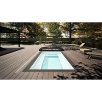 Rektangulär Minipool Wellness pool 2,25×3,75 m med klart blått vatten