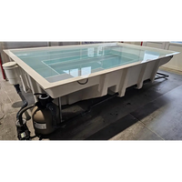 Vit wellness pool MIRA390 ovanmark med glasöverdel och filtrering