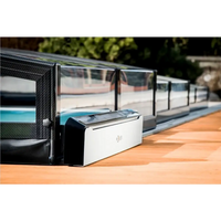 Introducerar Moover: solcellsdriven elmotor för pooltak, svartvit lyftare