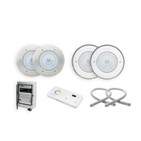 Pahlen Belysningspaket PREMIUM+ med vita runda LED-poolljus i modern design