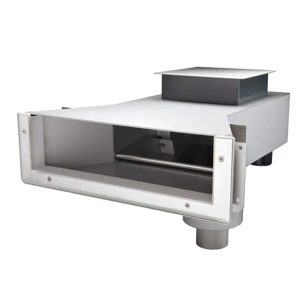 Pahlen Bräddavlopp Infinity skimmer i rostfritt syrafast stål med fläkt