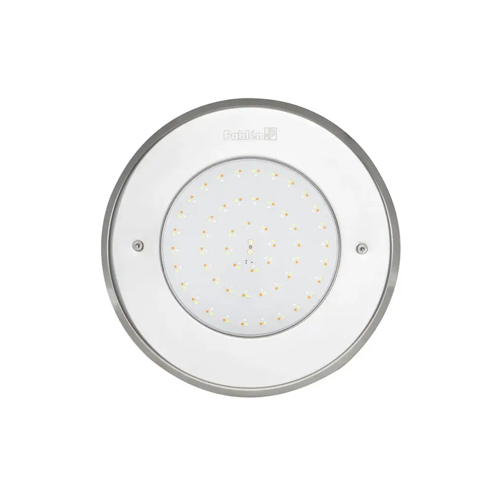 Klassisk LED Pahlen poolbelysning i rostfritt syrafast stål med rund ram