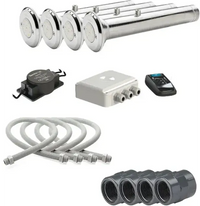Pahlen Spotlights Belysningspaket PREMIUM med fyra kromade LED-undervattensljus