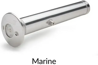Pahlen Spotlights Belysningspaket PREMIUM rostfritt stål cylindrisk marinljus med polerad finish och integrerad LED