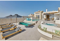 Modern sten villa med PassionSpa Recharge infinitypool och integrerad jacuzzi