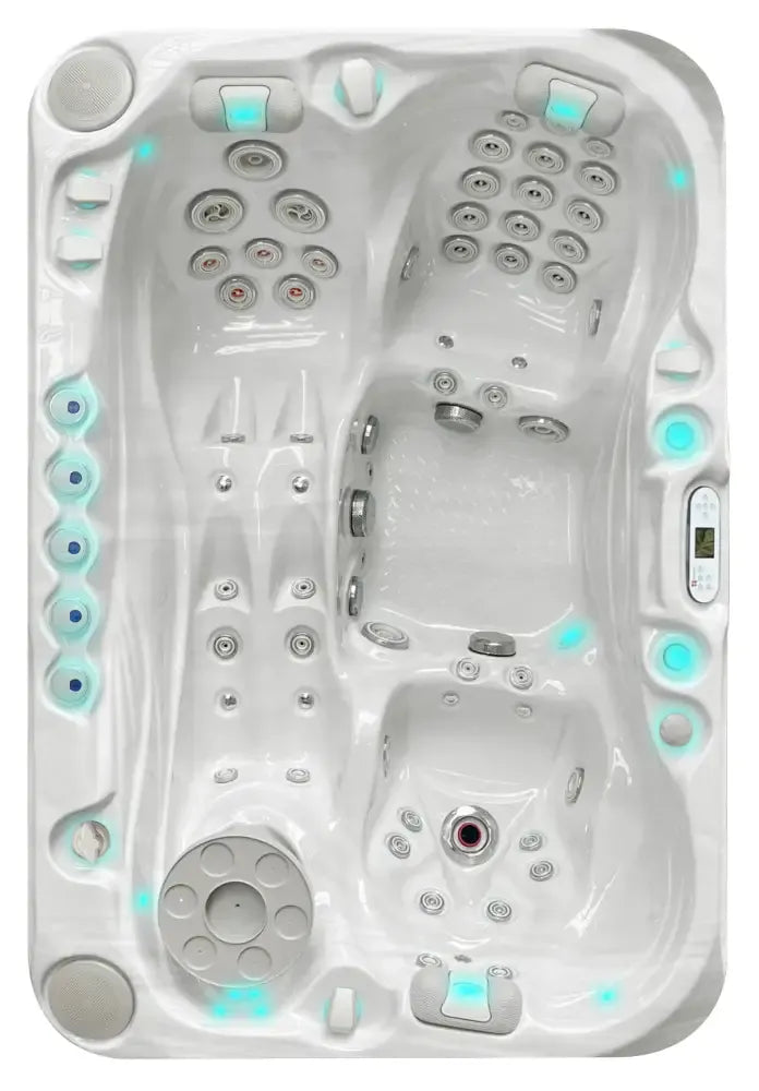 Vit spabad PassionSpa Sensation med LED-belysning och jetmunstycken