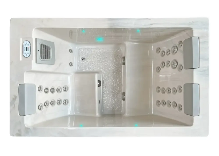 PassionSpa Serene 3 beige marmormönstrat spabad med jetmassage