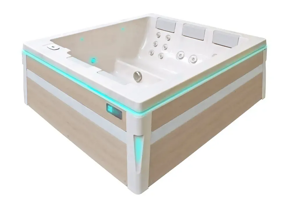PassionSpa Serene 5 Spabad med beige-vit modern design, LED-belysning och paneler