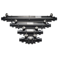 Svart plast värmeväxlare fjärrvärme 25–126 kW med rostfritt stål