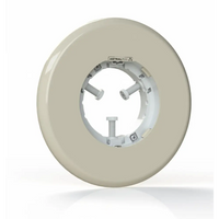 Vit cirkulär LED poollampa Lumiplus Flexi i beige med sken