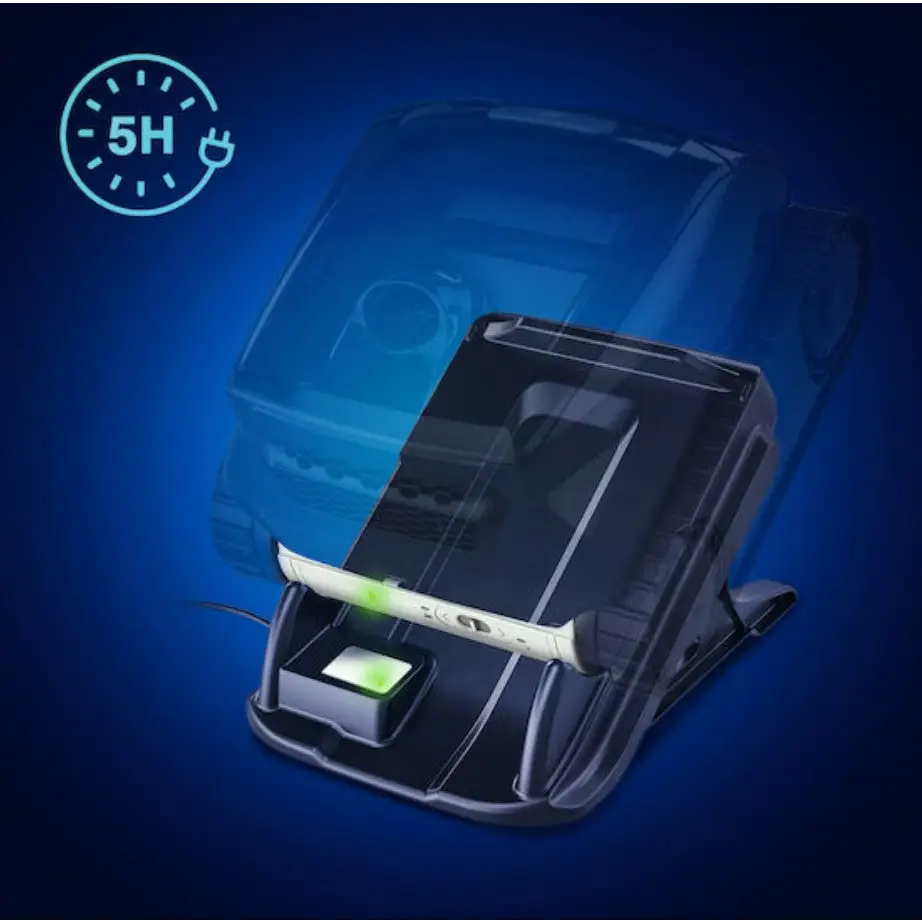 Poolrobot Zodiac Freerider svart trådlös laddningshållare med grön lampa