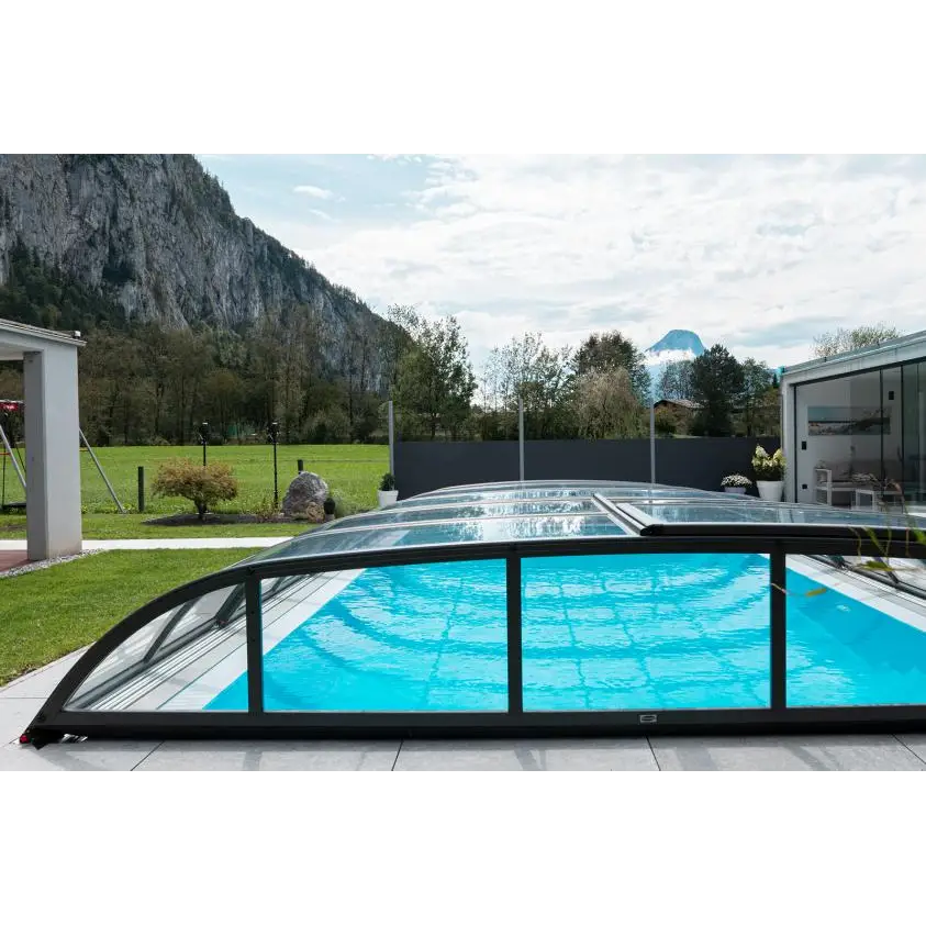 Snygg Pooltak Dallas 3×6 med klar kanalplast för pool