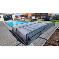 Modern Pooltak ICON med okrossbar 3mm polykarbonat sarg klarplast antracit