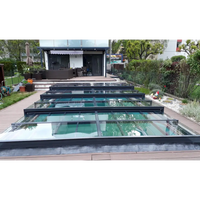 Pooltak ICON 4×10 utan sarg klarplast antracit med svart ram