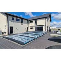 Modern Pooltak ICON 5x10 med klarplast antracit ram