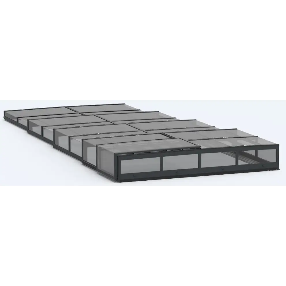 Modulära svarta ramade klarglas Pooltak ICON KIT S1 3×6 i geometriskt mönster