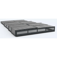 Pooltak Icon Kit S1 3×6 med svart ramade klarglaspaneler i modulärt utförande