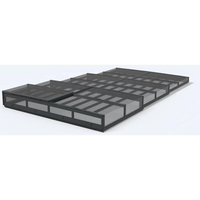 Pooltak ICON KIT S1 3×6 med svart ram och klarglaspaneler i modulärt rutnät