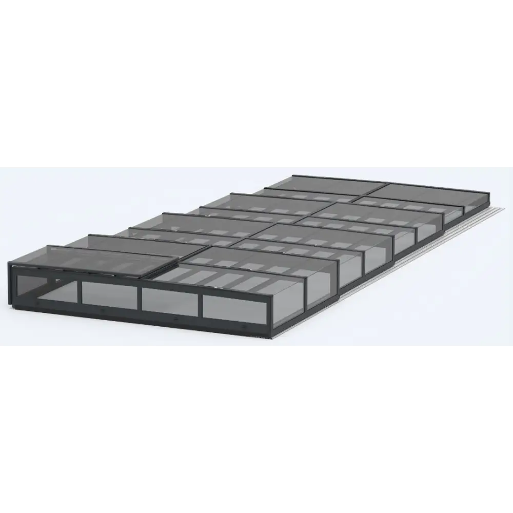 Pooltak Icon Kit S3 med svart ram och klarglaspaneler