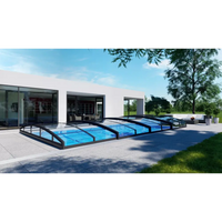 Pooltak Infinity 3×6 med extra starka profiler i svart ram och klarplast