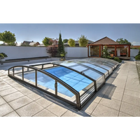 Pooltak Infinity 3×6 klarplast med extra starka profiler i svart ram