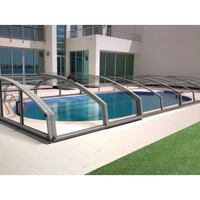 Pooltak Infinity 4×8 Klarplast med extra starka profiler i silver