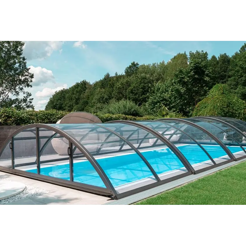 Pooltak Klasik 3×4 med klar kanalplast och extra starka profiler