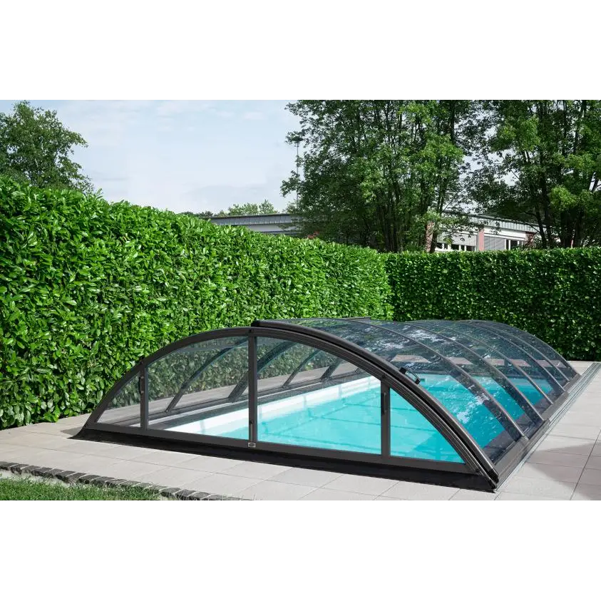 Moderat pooltak Klasik 3×4 med klar kanalplast och extra starka profiler