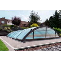 Pooltak Klasik 3×6 med klar kanalplast och extra starka profiler