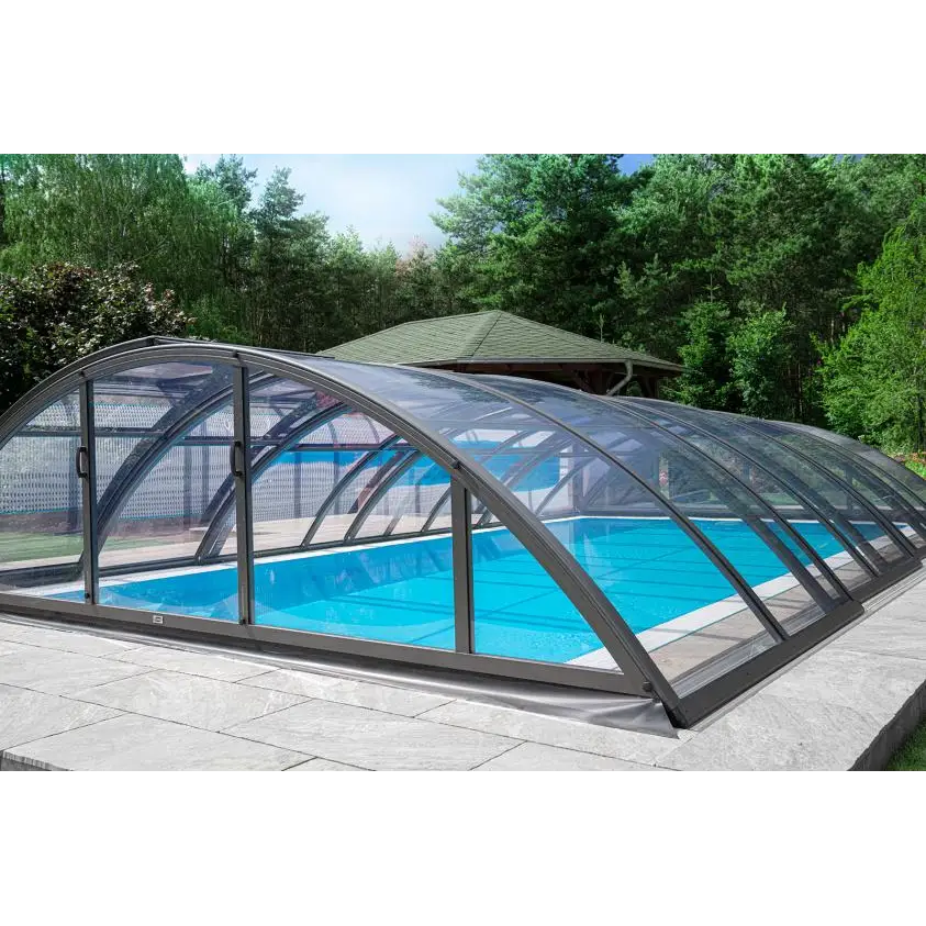 Moderat pooltak Klasik 3×6 med klar kanalplast och extra starka profiler