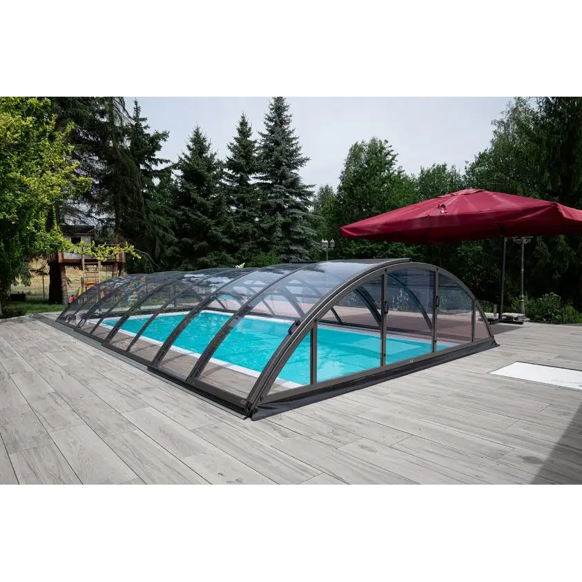 Pooltak Klasik 3×6 med klar kanalplast och extra starka profiler